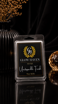 Glow Haven Unstoppable Fresh clam shell wax melt in a black and gold labelled pack
