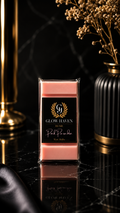 Glow Haven Pink Paradise snap bar wax melt in coral pink soy wax on black marble